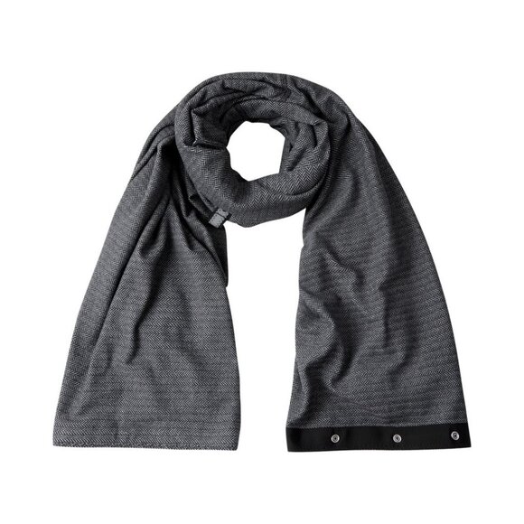 Lululemon Heathered Herringbone Heathered Slate Black Vinyasa Scarf - Picture 3 of 6